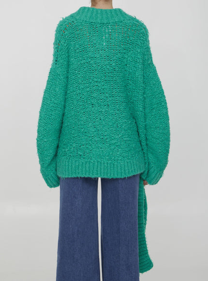 The Attico Asymmetric Green Jumper - Ellie Belle