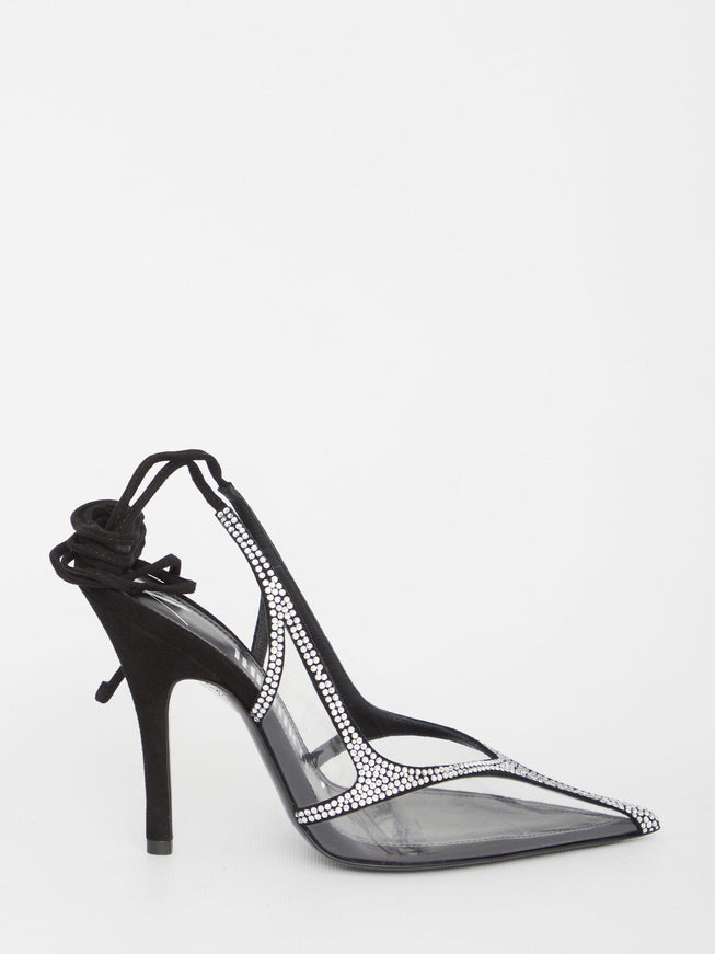 The Attico Venus Chrome Slingback - Ellie Belle