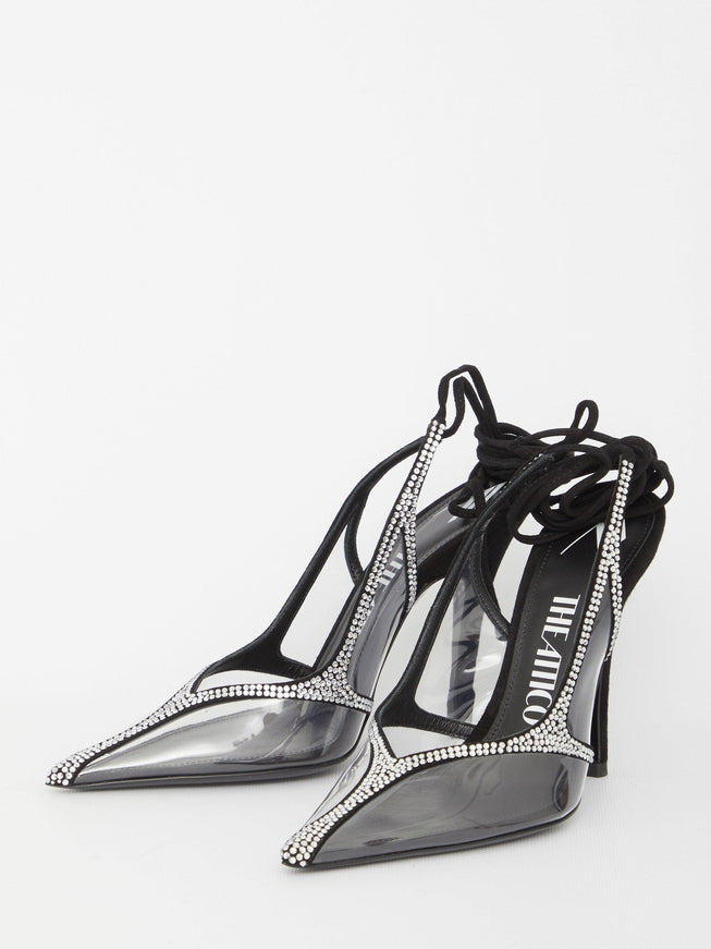 The Attico Venus Chrome Slingback - Ellie Belle