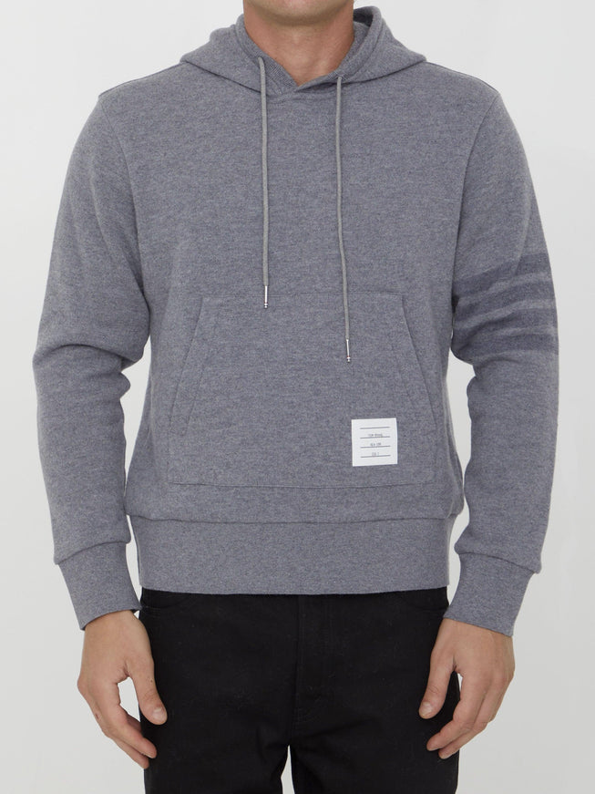 Thom Browne Grey Wool Hoodie - Ellie Belle