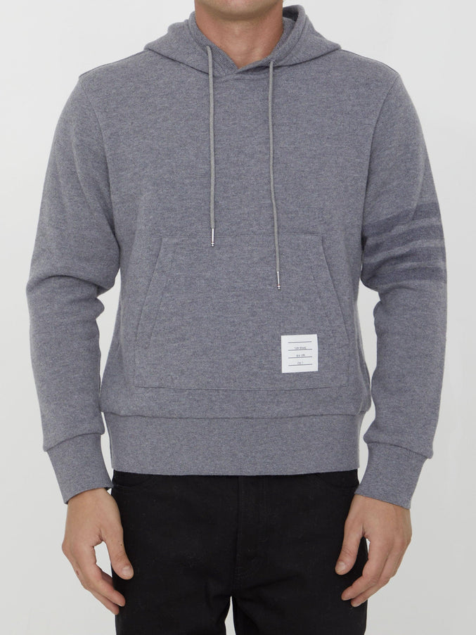 Thom Browne Grey Wool Hoodie