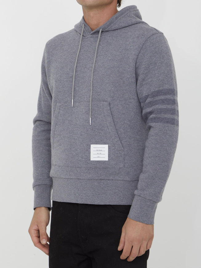 Thom Browne Grey Wool Hoodie - Ellie Belle