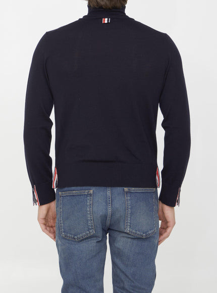 Thom Browne Navy Wool Turtleneck - Ellie Belle