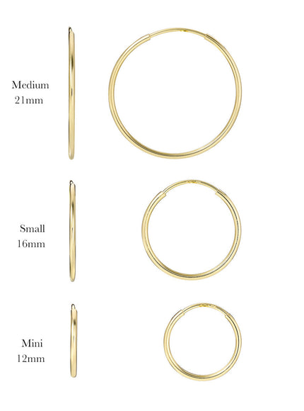 Zoe Lev 14K Gold Small Thread Hoop Earrings