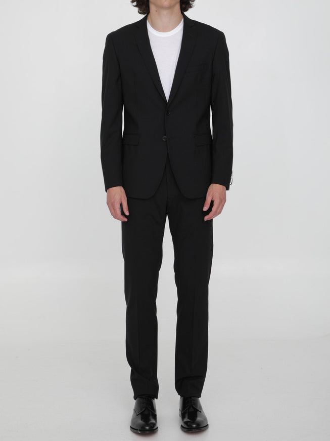 Tonello Black Stretch Wool Suit - Ellie Belle