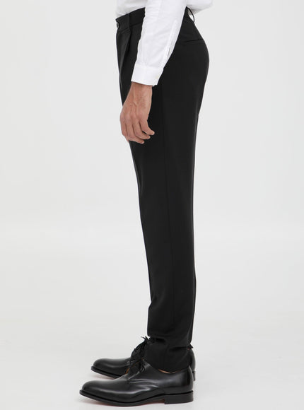 Tonello Black Wool Trousers - Ellie Belle