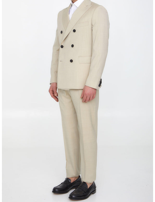 Tonello Sand-colored Wool Two-piece Suit - Ellie Belle