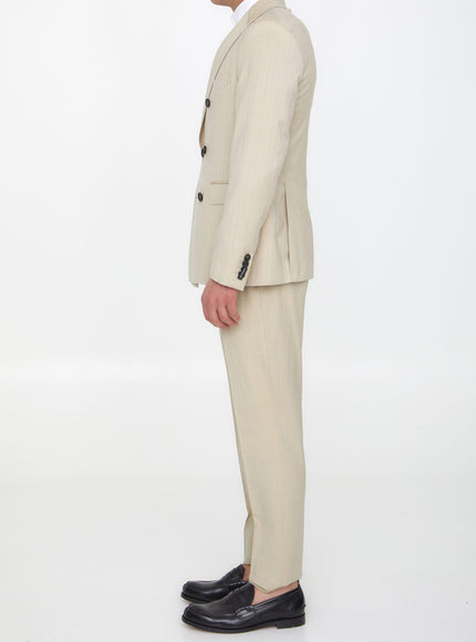 Tonello Sand-colored Wool Two-piece Suit - Ellie Belle