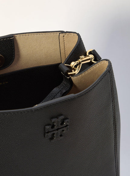 Tory Burch Mcgraw Bucket Bag in Black - Ellie Belle