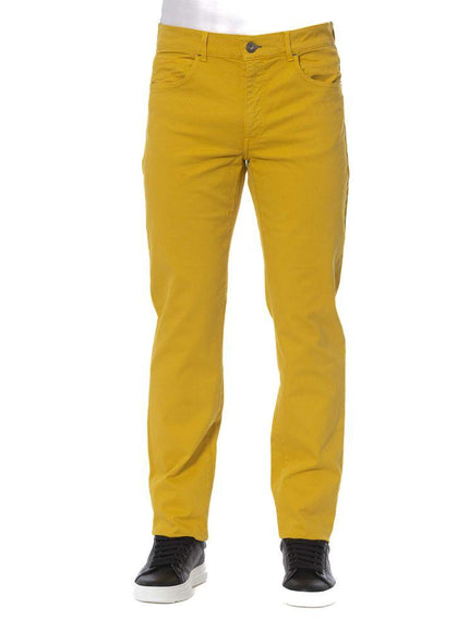 Trussardi Jeans Yellow Cotton Jeans & Pant - Ellie Belle