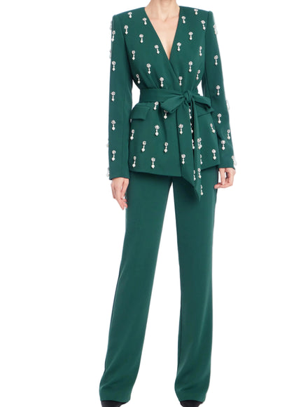 Badgley Mischka Crepe Tailored Pants
