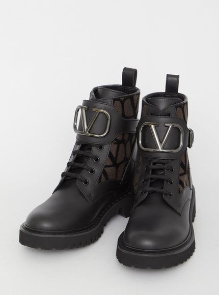 Valentino Garavani Vlogo Signature Combat Boots - Ellie Belle