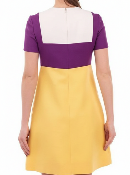 Valentino Silk & Wool Mini Trapeze Dress