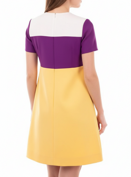 Valentino Silk & Wool Mini Trapeze Dress