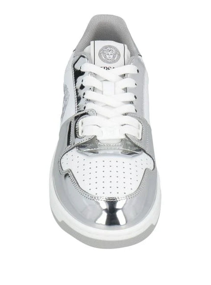 Versace Women's Sneakers in White with Silver