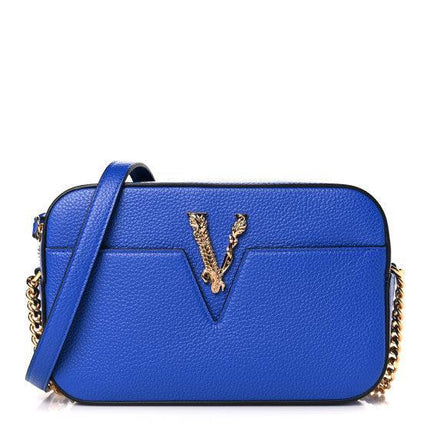 Versace Grainy Calfskin Small Virtus Camera Bag - Ellie Belle