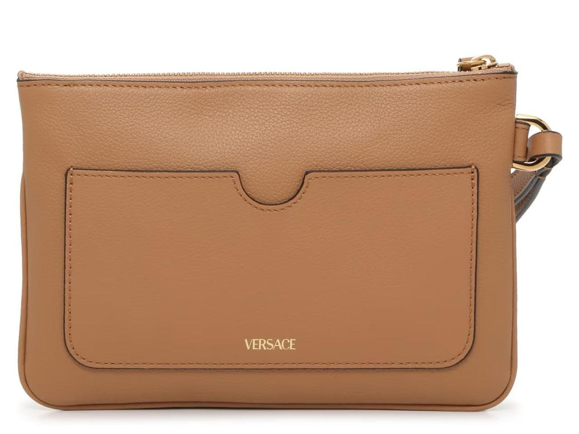 Versace La Medusa Leather Zip Pouch - Ellie Belle