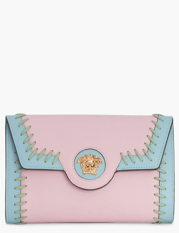 Versace La Medusa Two-Tone Whipstitch Bag