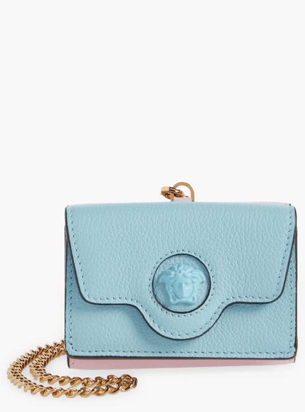 Versace Mini La Medusa Leather Wallet on a Chain - Ellie Belle