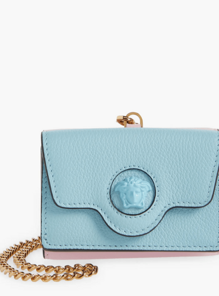 Versace Mini La Medusa Leather Wallet on a Chain - Ellie Belle