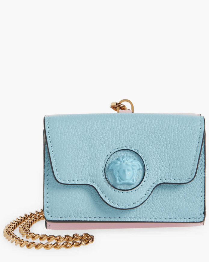 Versace Mini La Medusa Leather Wallet on a Chain - Ellie Belle