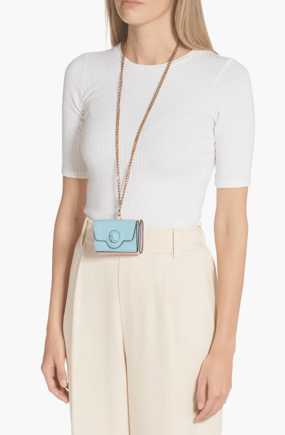 Versace Mini La Medusa Leather Wallet on a Chain - Ellie Belle