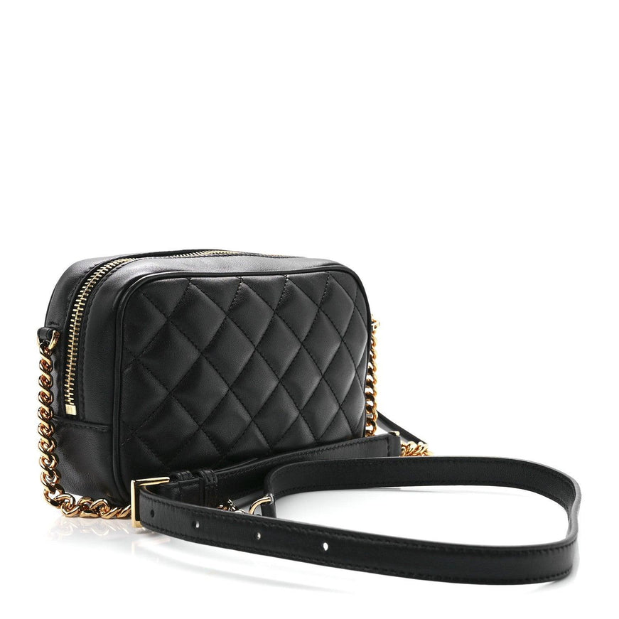 Versace Quilted Medusa Icon Small Camera Bag Black - Ellie Belle