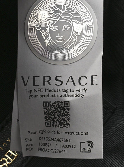 Versace Quilted Medusa Icon Small Camera Bag Black - Ellie Belle