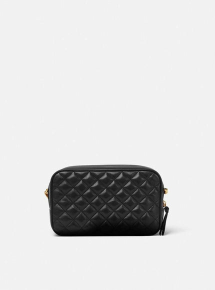 Versace Quilted Medusa Medium Icon Crossbody Bag Black - Ellie Belle