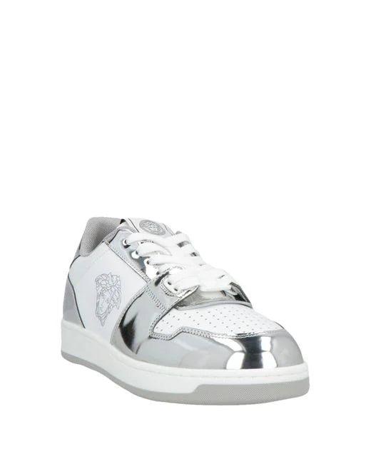 Versace Women's Sneakers in White with Silver