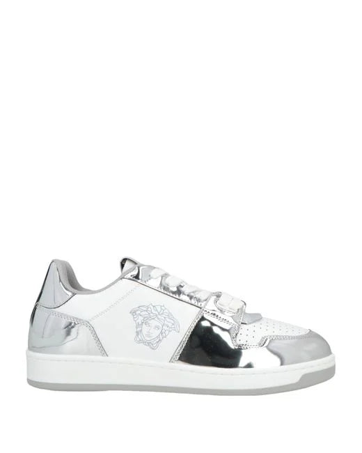 Versace Women's Sneakers in White with Silver