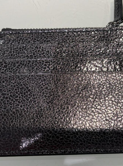 Versace Virtus Black Crackle Leather Wallet - Ellie Belle