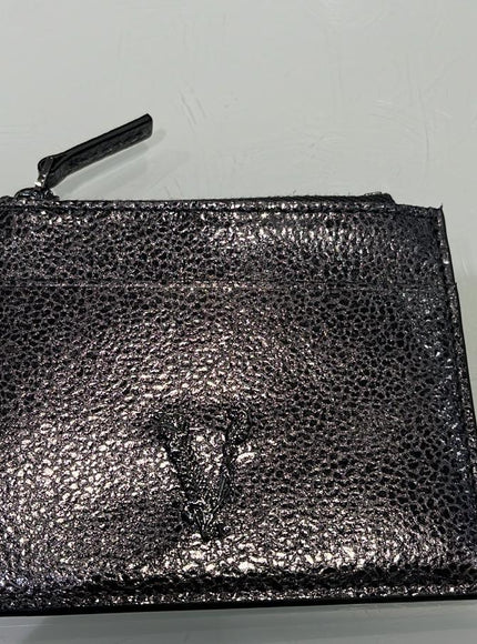 Versace Virtus Black Crackle Leather Wallet - Ellie Belle