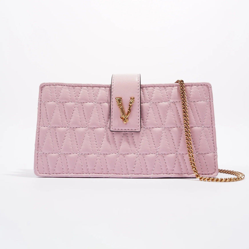 Versace Forget Me Not Wallet on Chain Pink - Ellie Belle