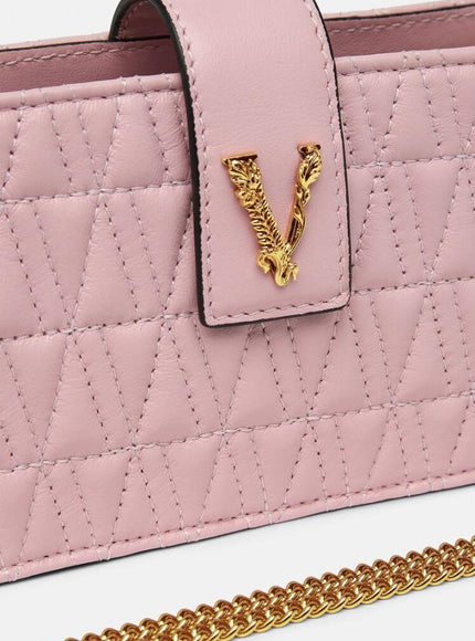 Versace Forget Me Not Wallet on Chain Pink - Ellie Belle