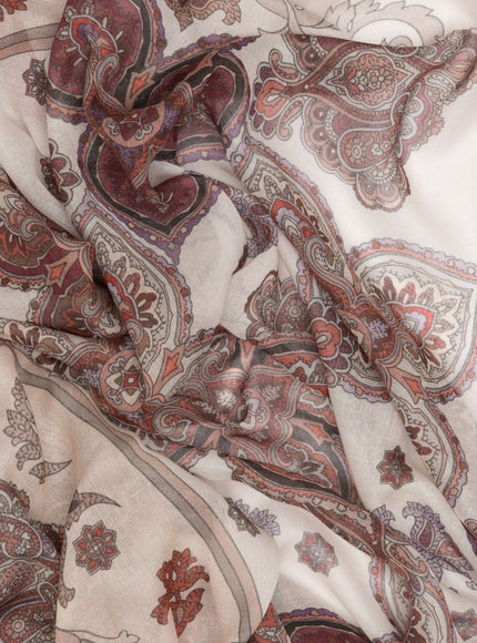 Elizabetta Venere Modal Cashmere Scarf in Pink, flat lay