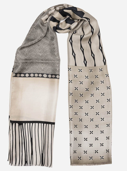 Elizabetta Atri Large Silk Scarf in Sand