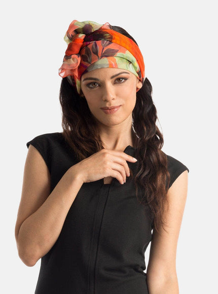 Elizabetta Campo de' Fiori Long Sheer Silk Scarf - Coral