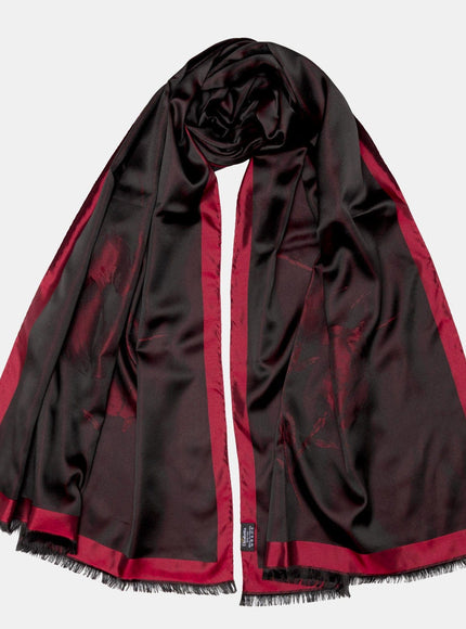 Elizabetta Fortuna Silk Shawl - Ruby Red