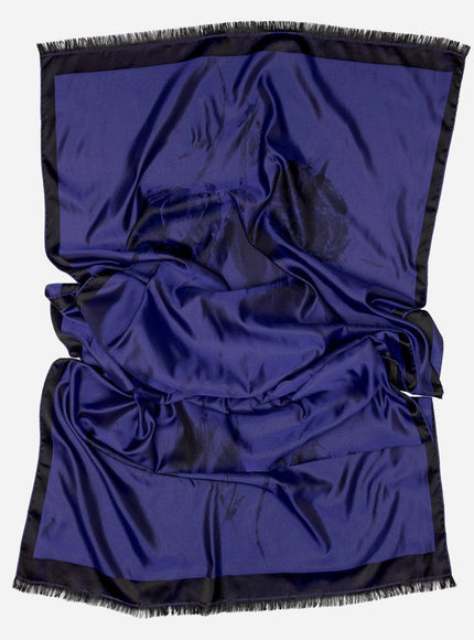 Elizabetta Fortuna Silk Shawl - Sapphire Blue