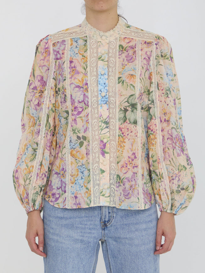 Zimmermann Halliday Lace Trim Shirt - Ellie Belle