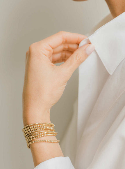 Zoe Lev 4mm Gold Bead Bracelet