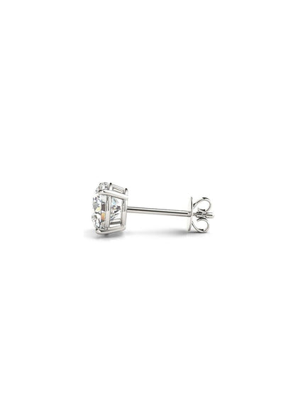 1 cttw Certified IGI Lab Grown Round Diamond Stud Earrings 14k White Gold (G/VS2) - Ellie Belle