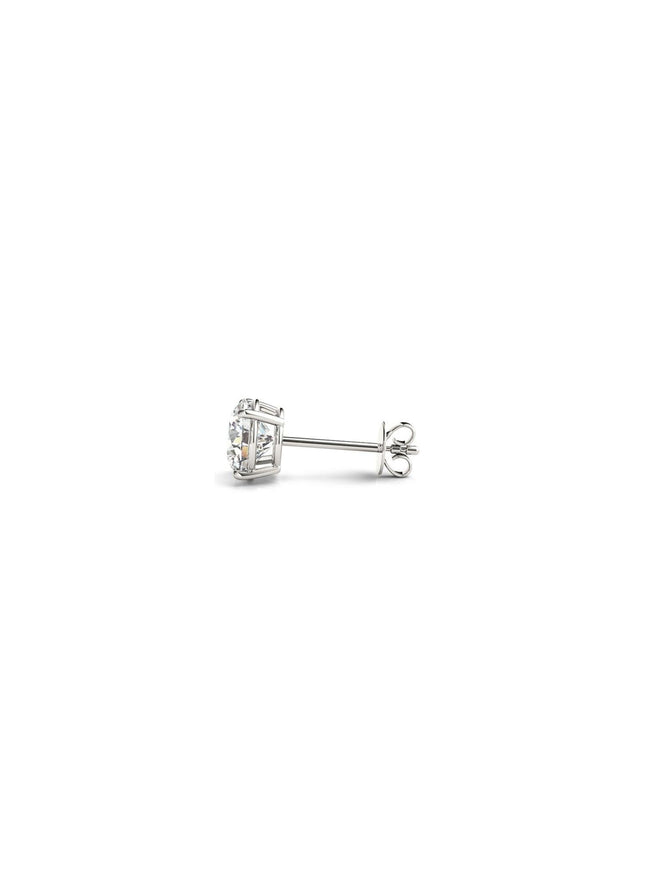 1 cttw Certified IGI Lab Grown Round Diamond Stud Earrings 14k White Gold (G/VS2) - Ellie Belle