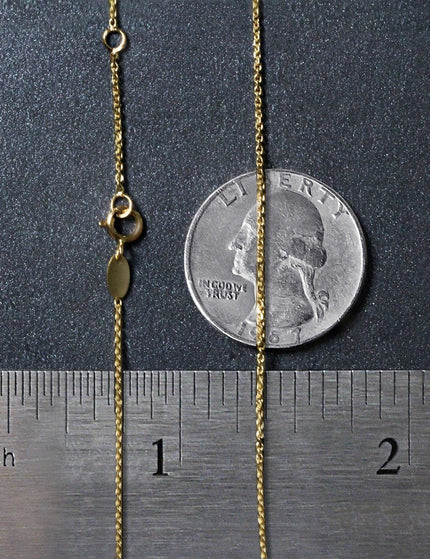 14k Tri-Color Gold Rosary Chain Necklace - Ellie Belle