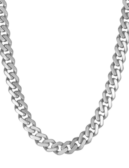 14k White Gold 22 inch Polished Curb Chain Necklace - Ellie Belle