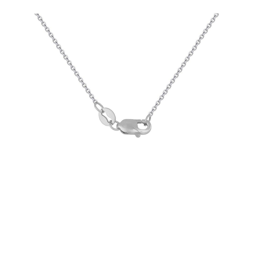 14k White Gold Diamond Cut-out Flower Pendant (1/3 cttw) - Ellie Belle