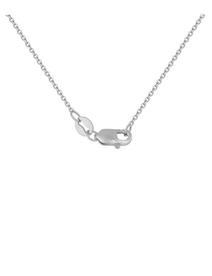 14k White Gold Diamond Studded Circle Pendant with Cut-out (1/3 cttw) - Ellie Belle