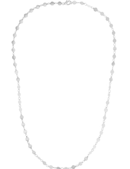 14k White Gold Necklace with Polished Circles - Ellie Belle