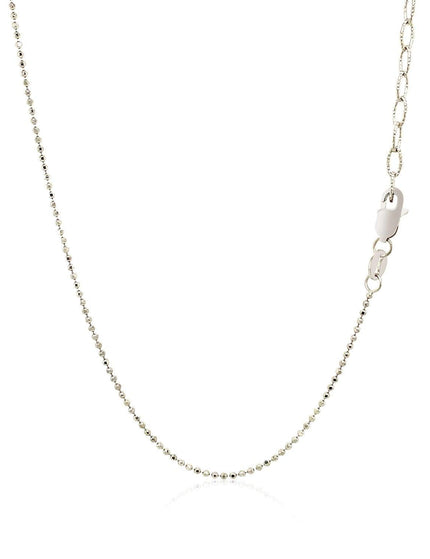 14k White Gold Necklace with Round Diamond Charms - Ellie Belle